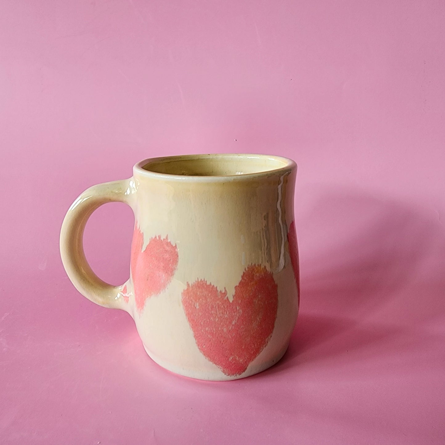 Drippy Heart Mug with caramilk glaze