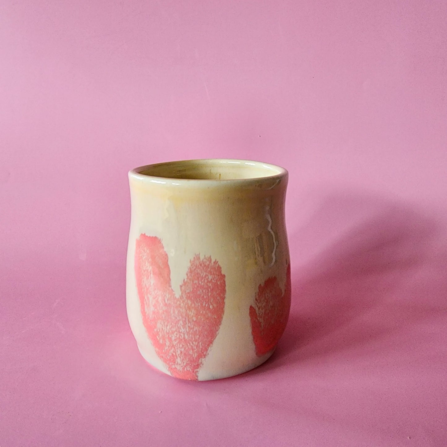 Drippy Heart Mug with caramilk glaze