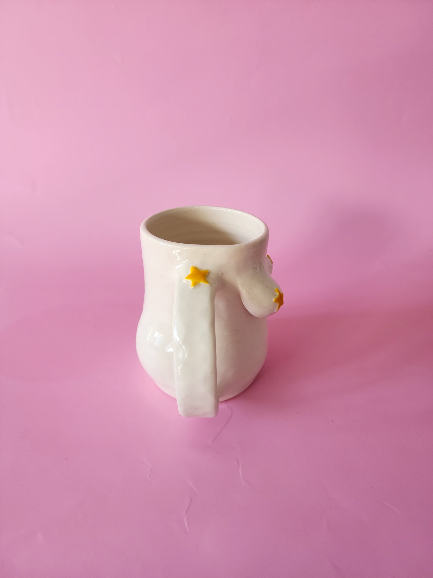 Boob mug - yellow stars