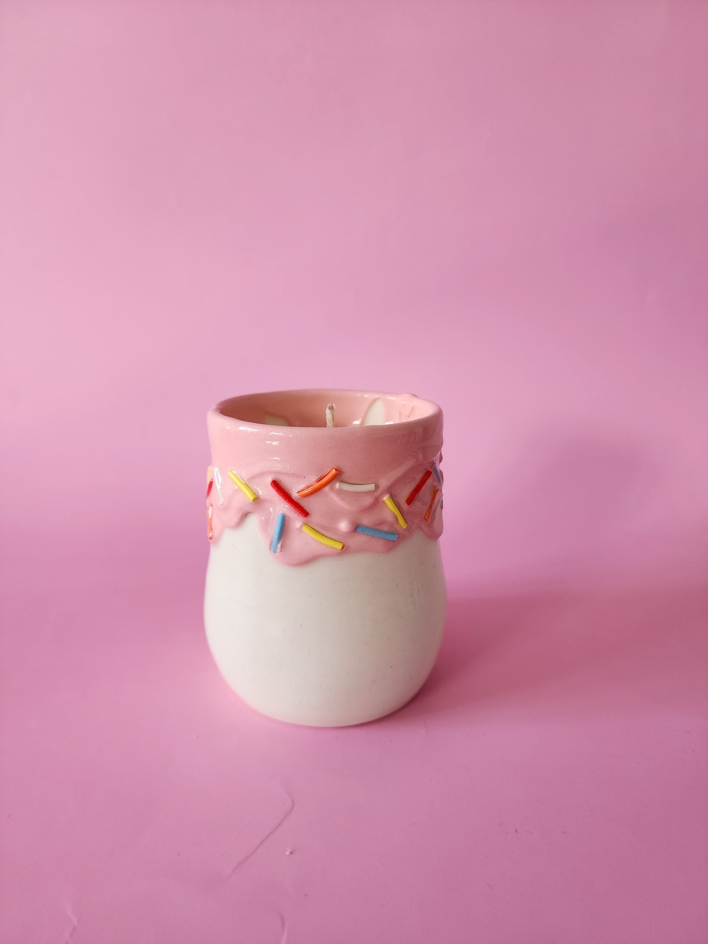 Ceramic sprinkle candle - Vanilla bean