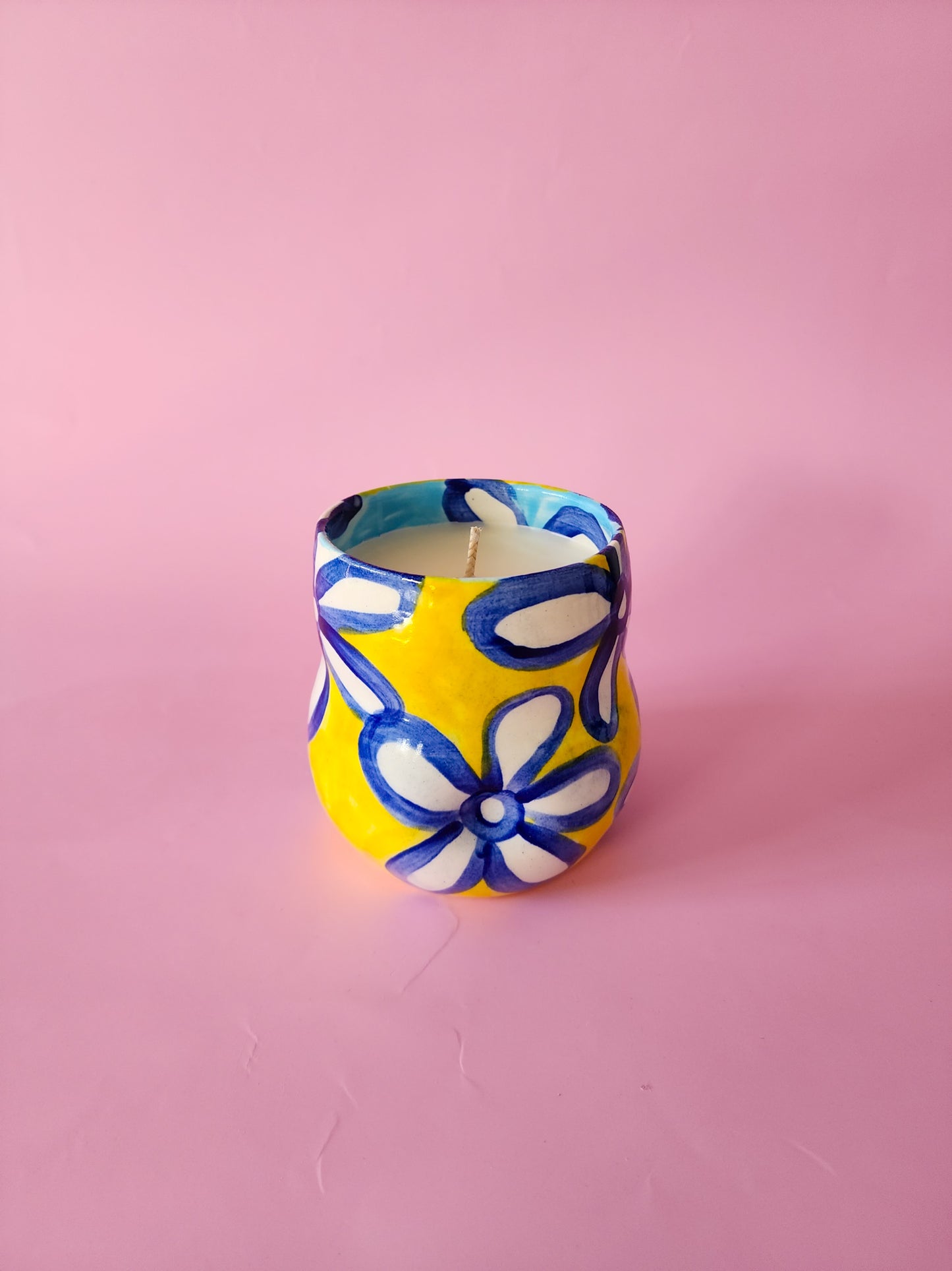 Ceramic candle - Vanilla bean - flower power