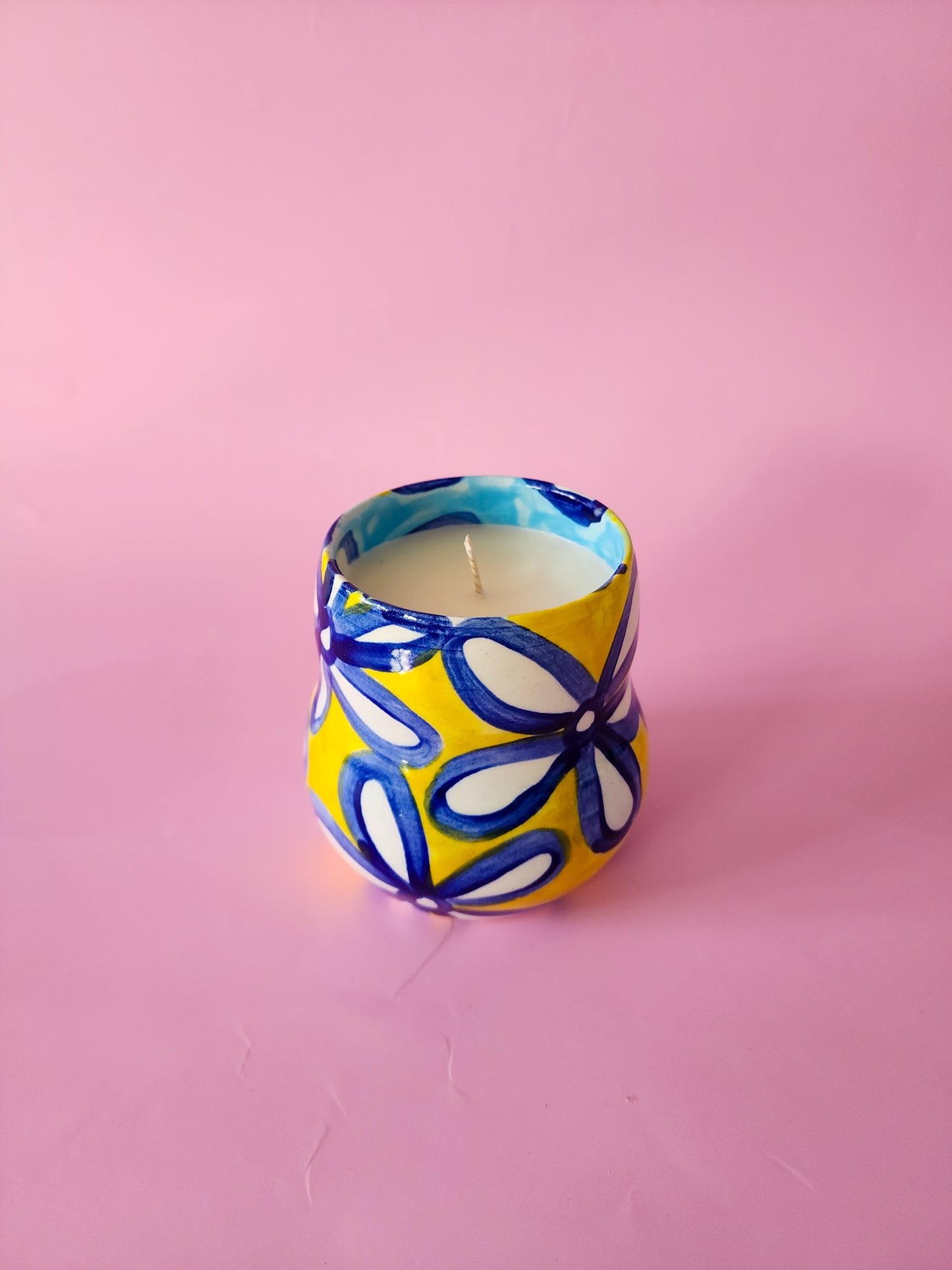 Ceramic candle - Vanilla bean - flower power