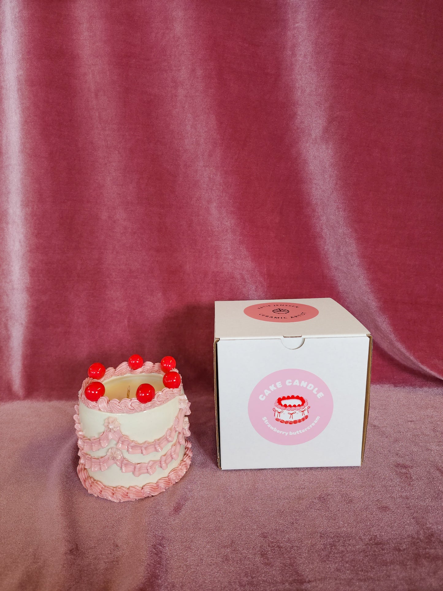 Ceramic cake candle