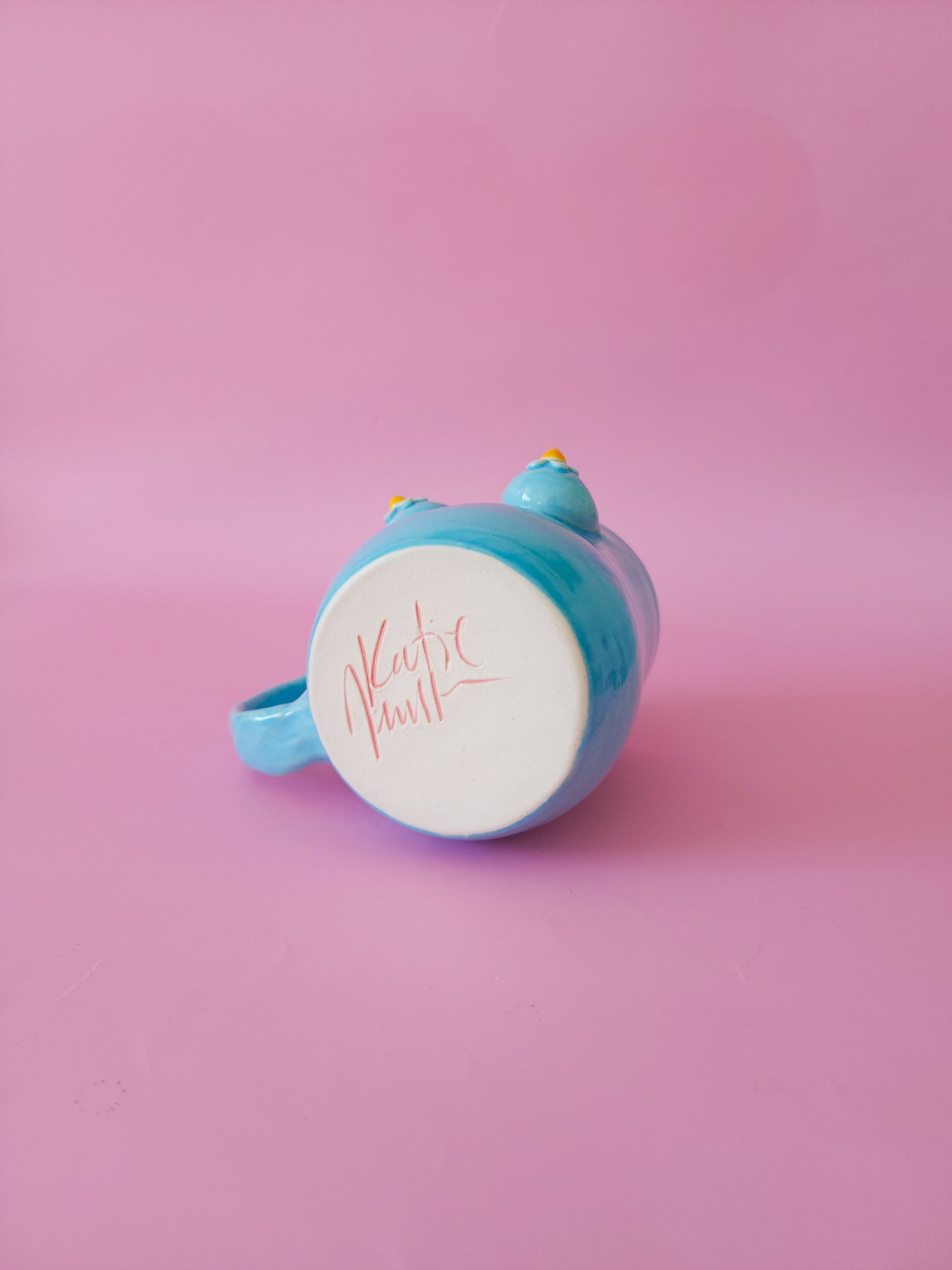 Boob mug - blue + daisies