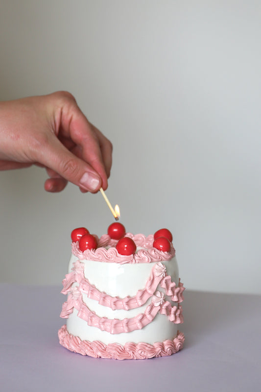 Ceramic cake candle