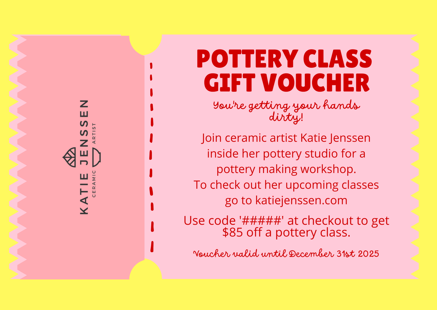 Pottery Class Gift Voucher