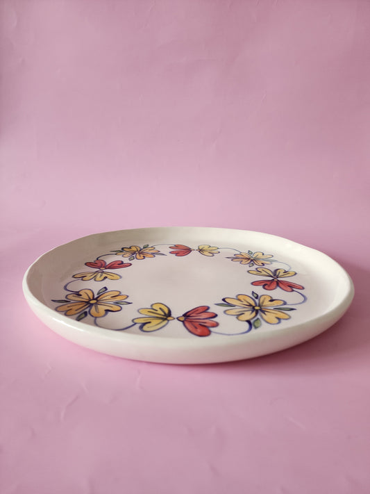 Folk flower plate