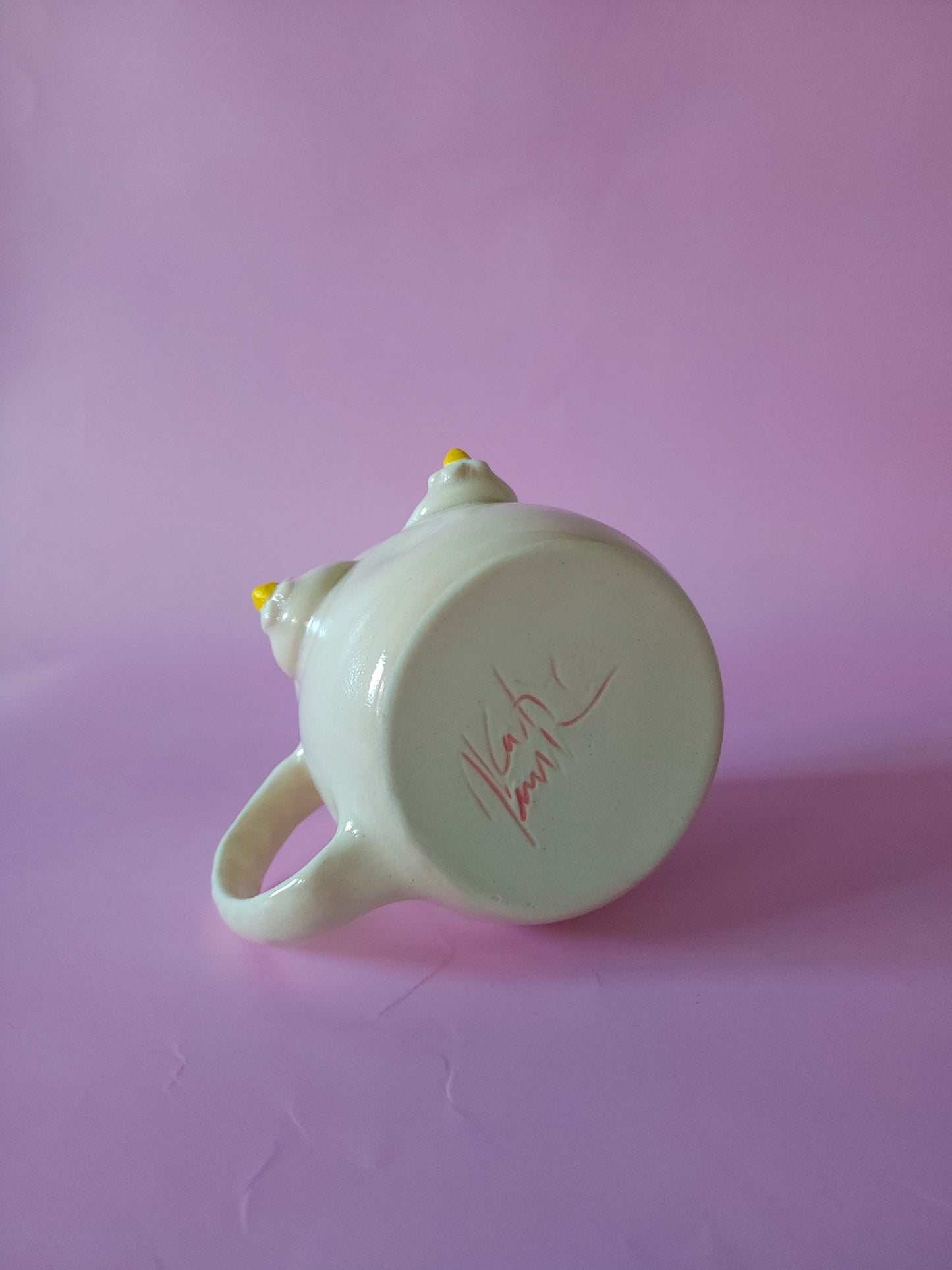 Boob mug - pink + daisies