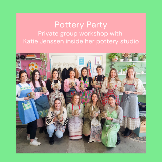 Deposit for a Pottery Party (private group workshop inside Katie's studio) - book your workshop date