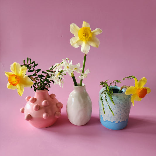 Make a set of 3 bud vases, workshop - September 2nd