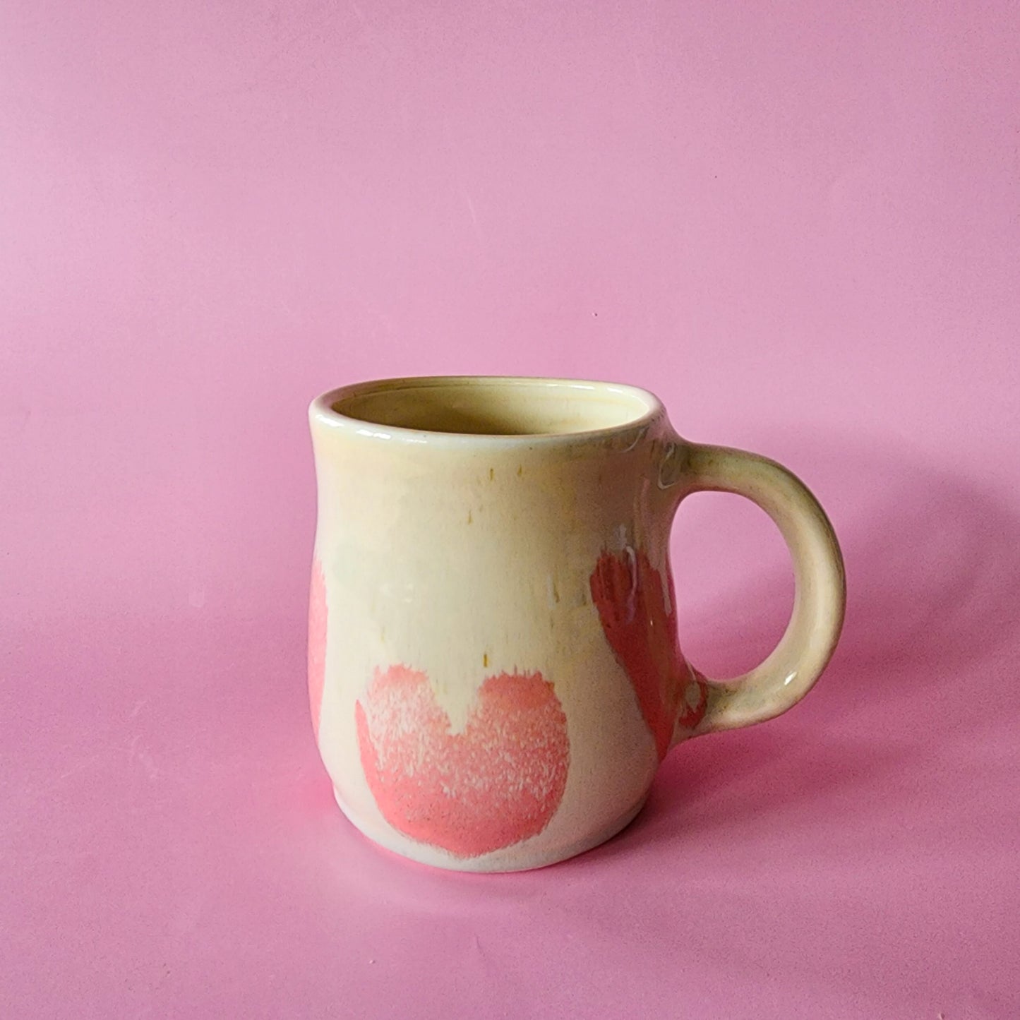 Drippy Heart Mug with caramilk glaze