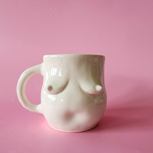 White Glossy Boob Mug (B)