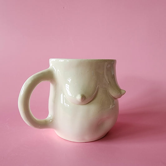 White Glossy Boob Mug (B)