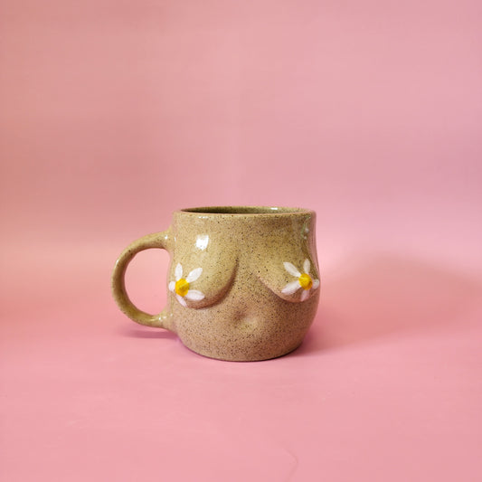 Yellow Daisy Boob mug