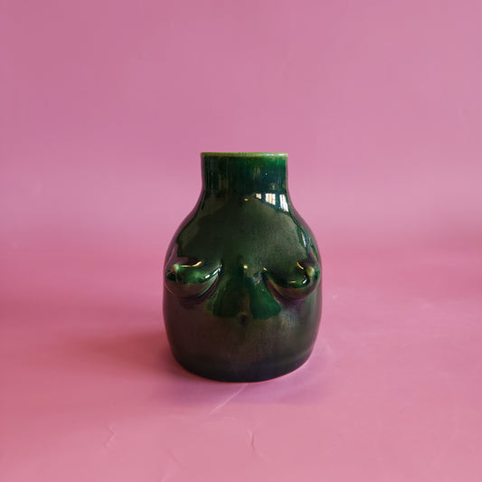 Mini boob vase - green (A)