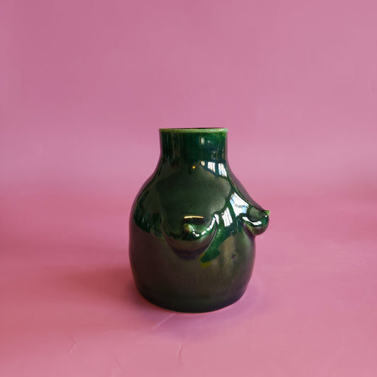 Mini boob vase - green (A)