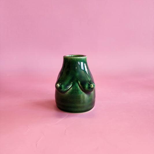 Mini boob vase - green (B)