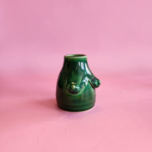 Mini boob vase - green (B)