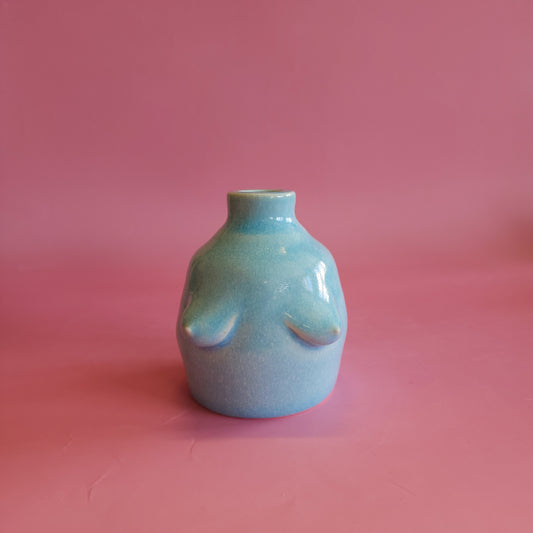 Mini boob vase - blue