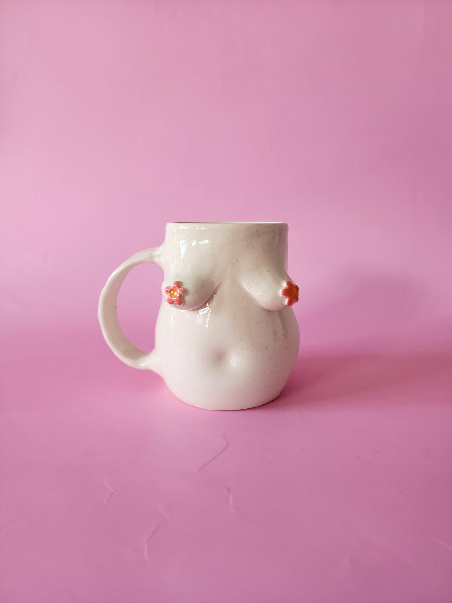 Boob mug - Pink Daisies