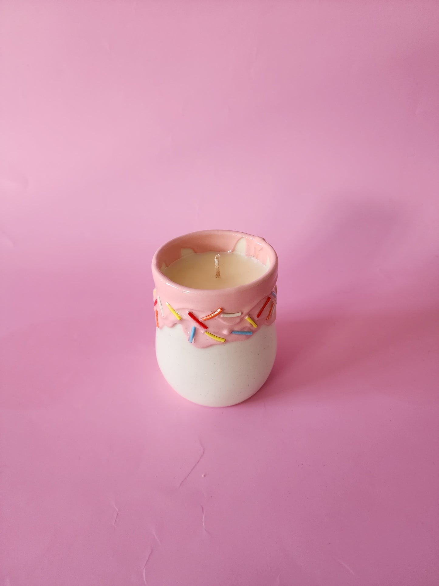 Ceramic sprinkle candle - Vanilla bean