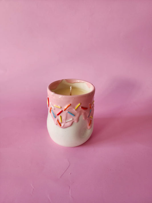Ceramic sprinkle candle - Vanilla bean