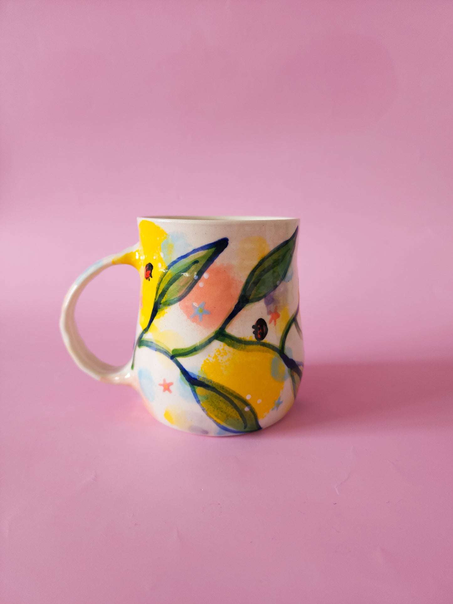 Whimsical ladybird mug