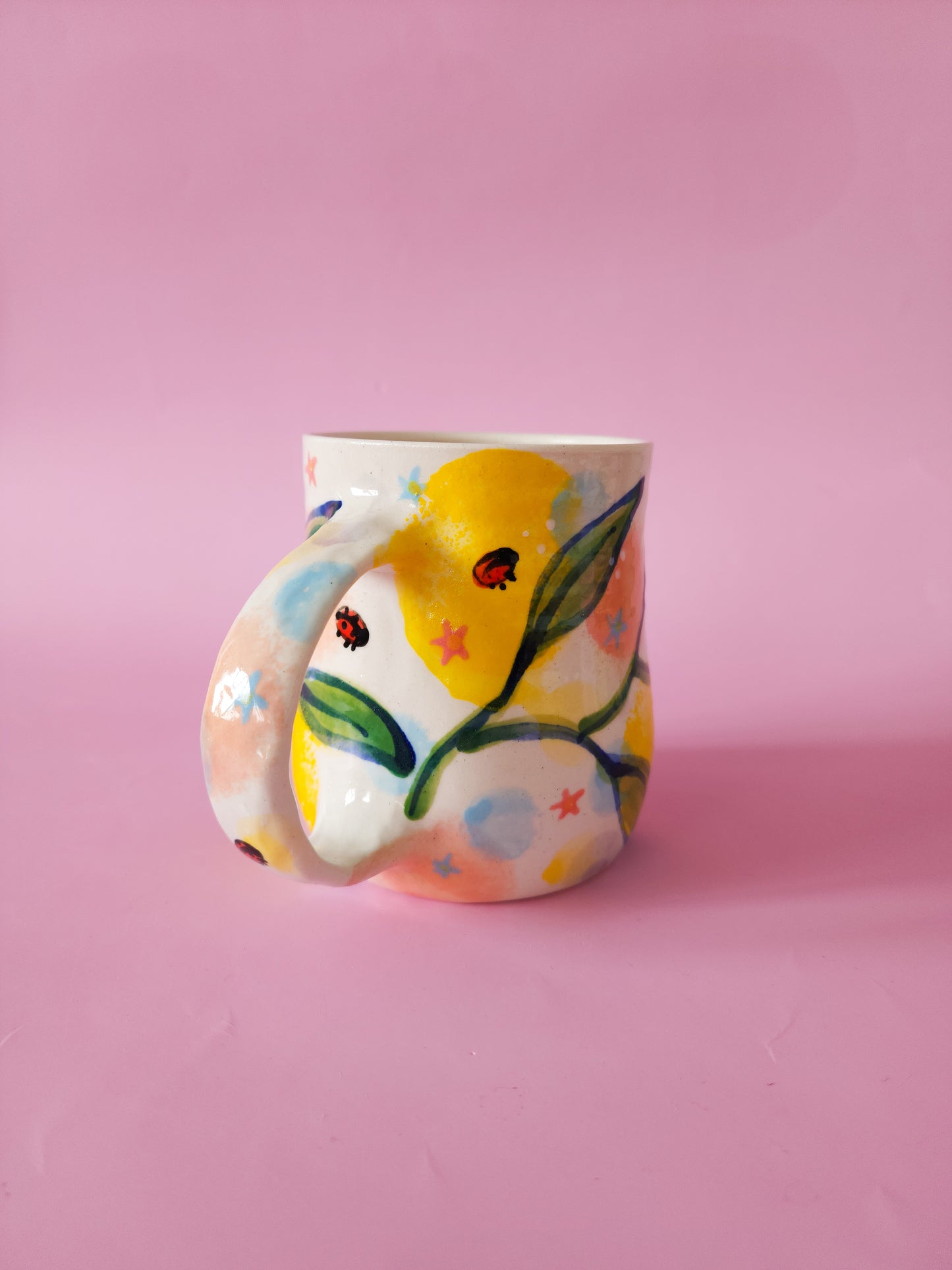 Whimsical ladybird mug