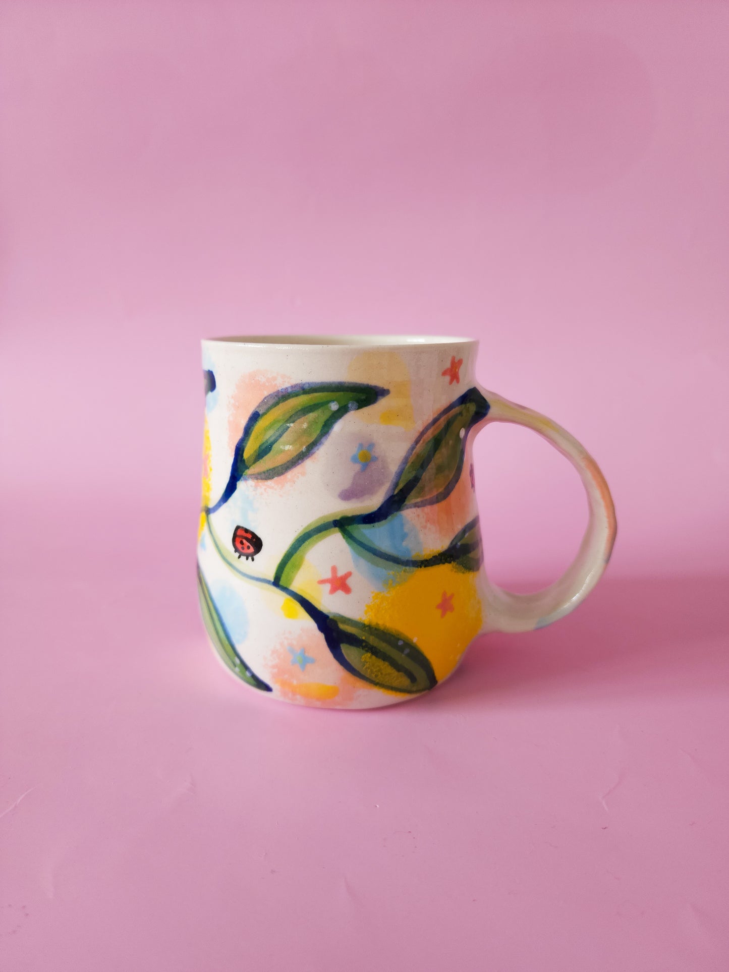 Whimsical ladybird mug
