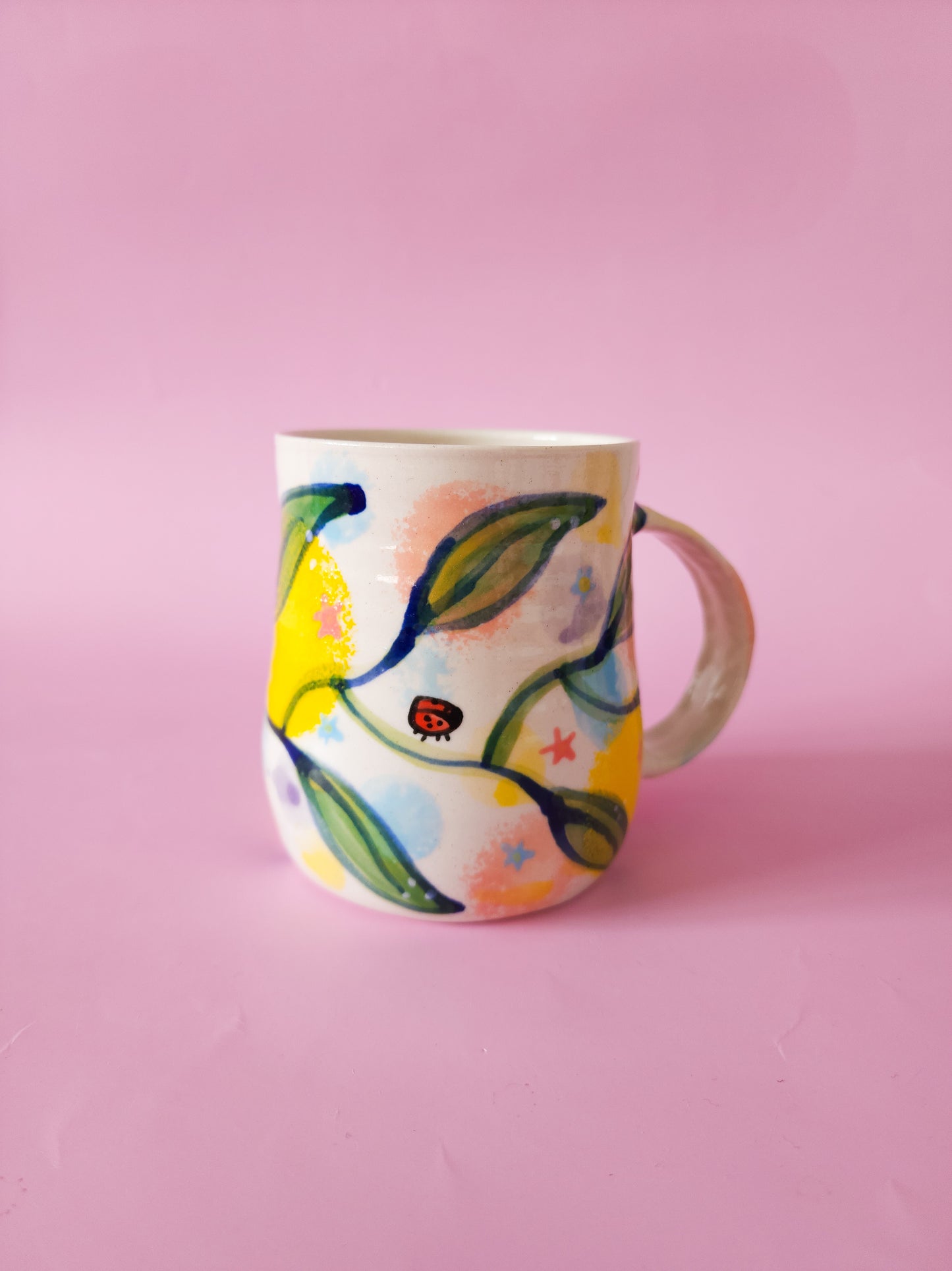 Whimsical ladybird mug