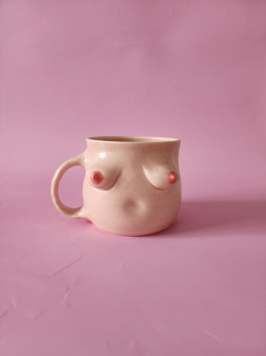 Boob mug - pink + pink nipples