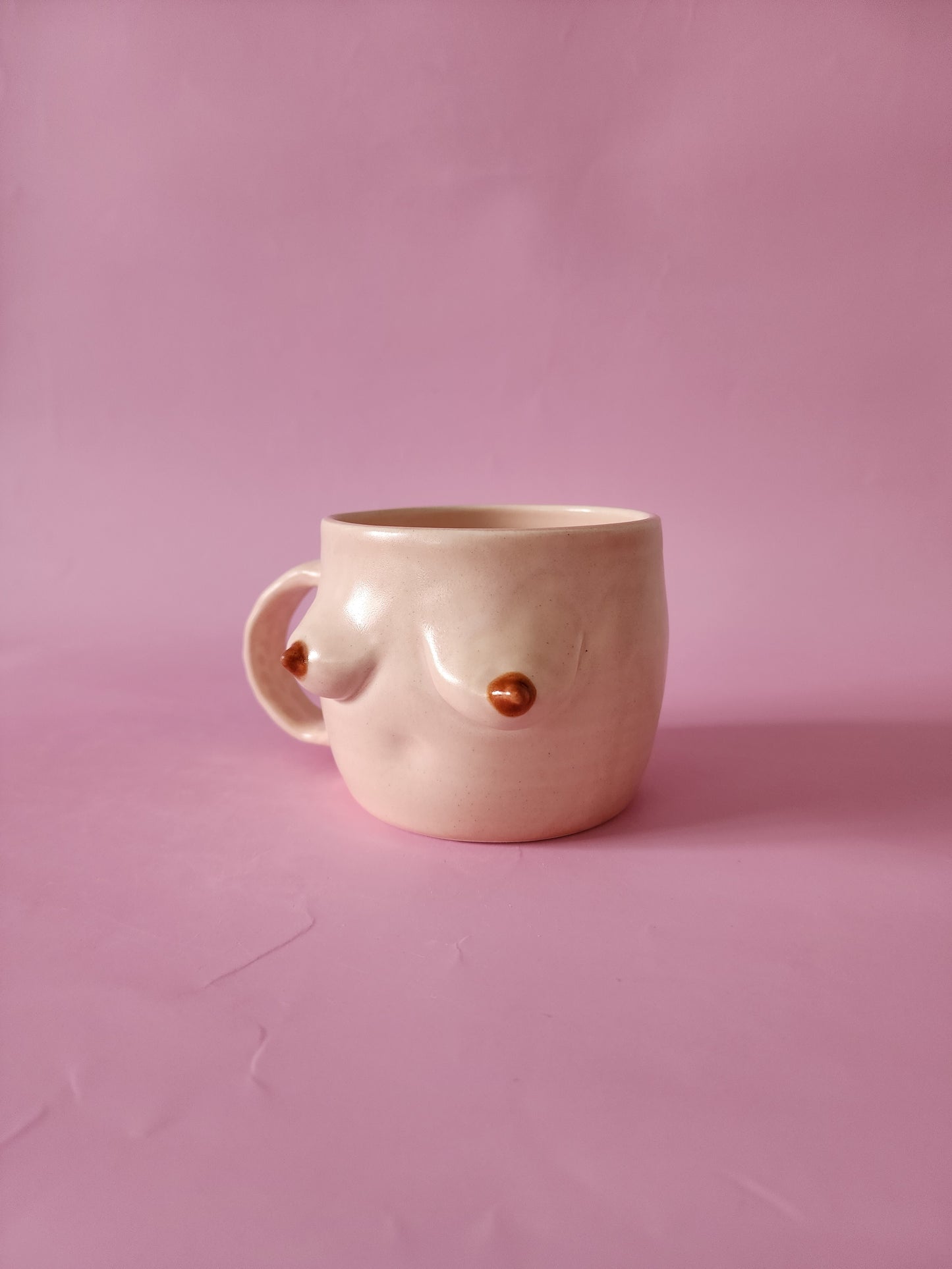 Boob mug - pink + brown nipples