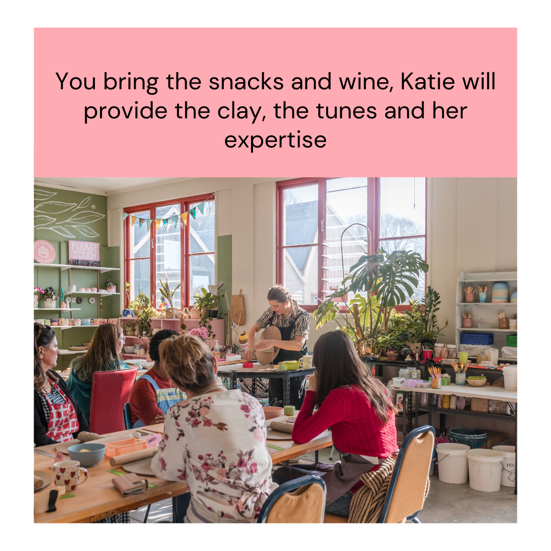 Deposit for a Pottery Party (private group workshop inside Katie's studio) - book your workshop date