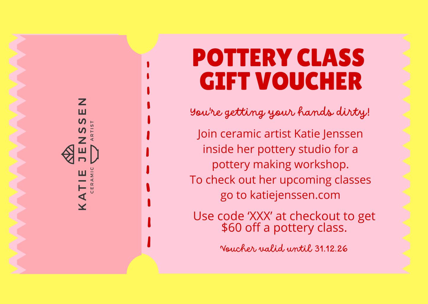 Pottery Class Gift Voucher