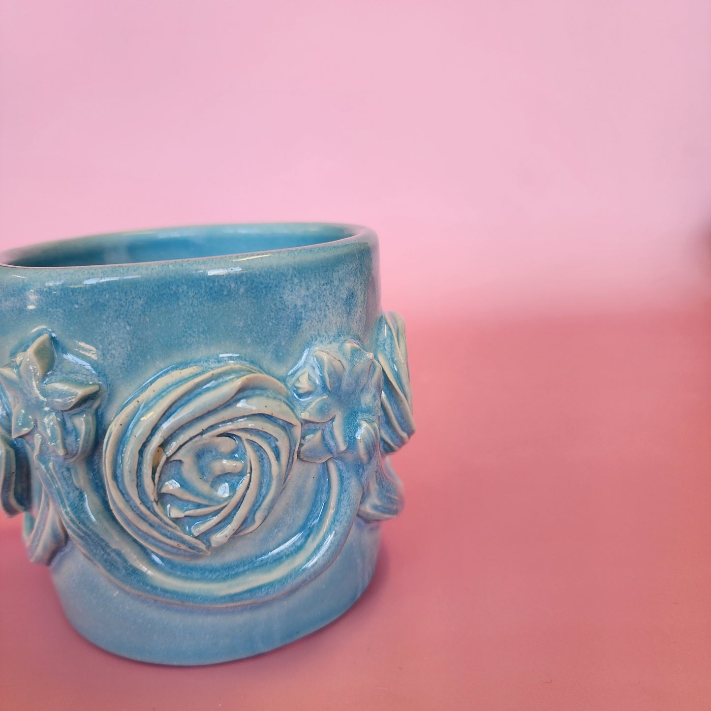 Pottery mug - sky blue