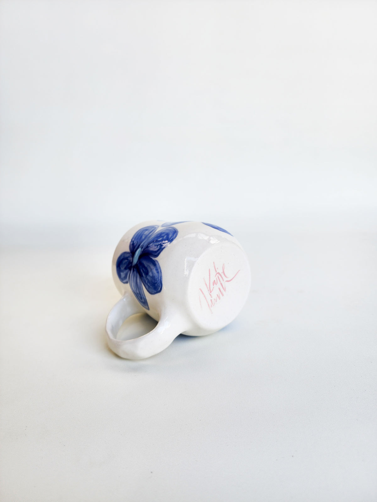 Blue flower mug