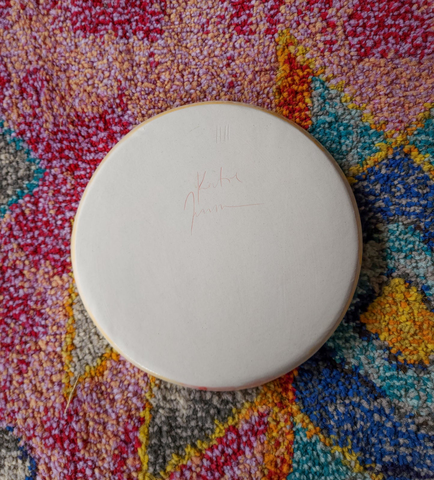 Small pottery face plate