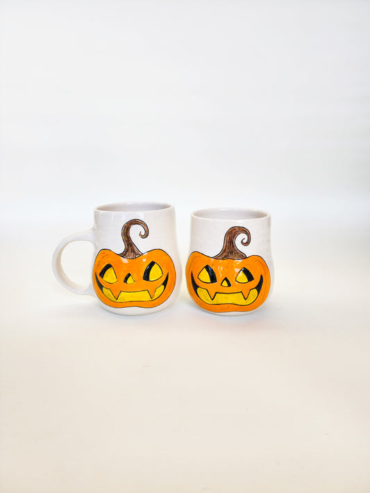 Vampire jack o'lantern tumblers & mugs